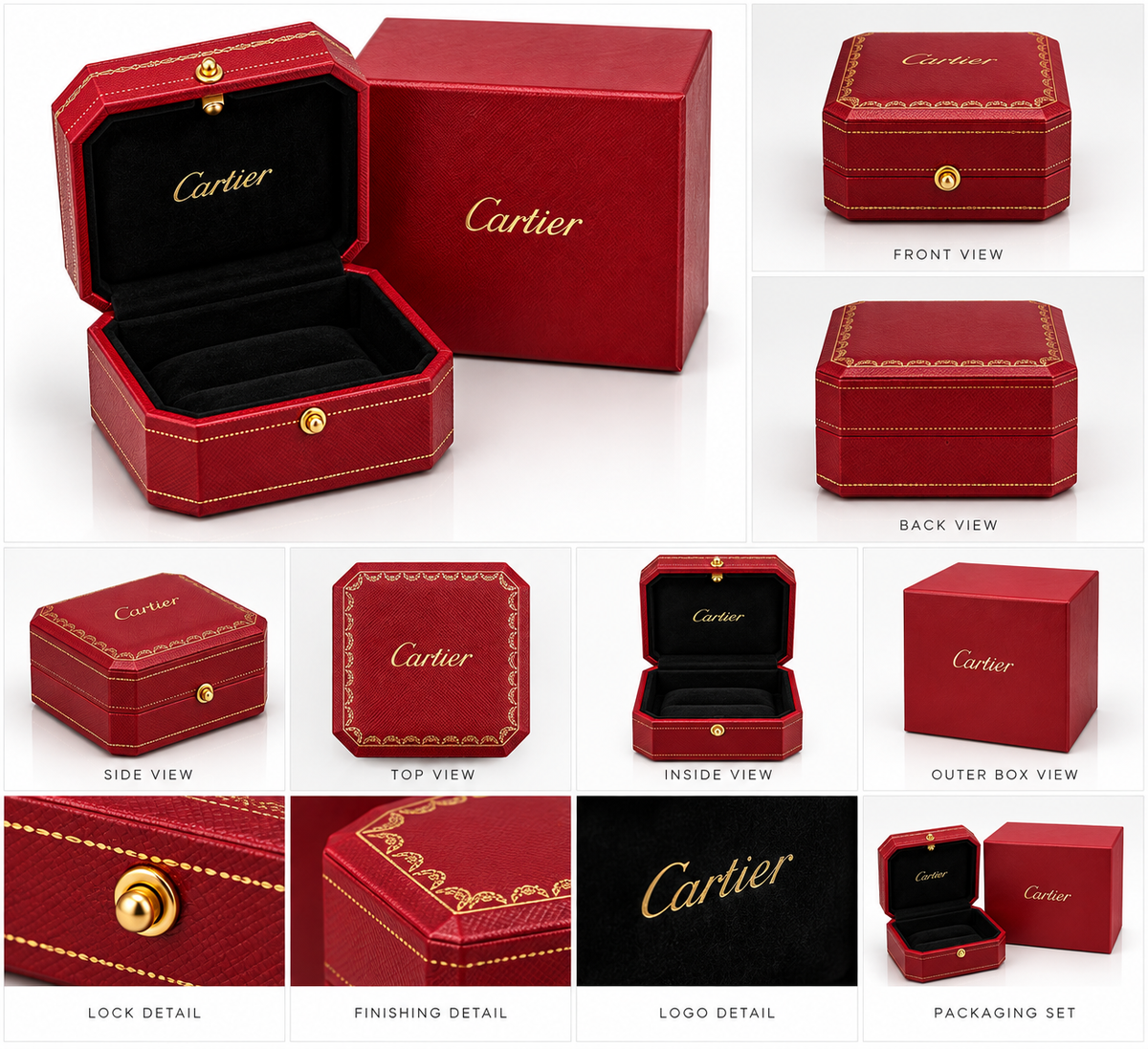 Luxury Red Jewelry Presentation Box