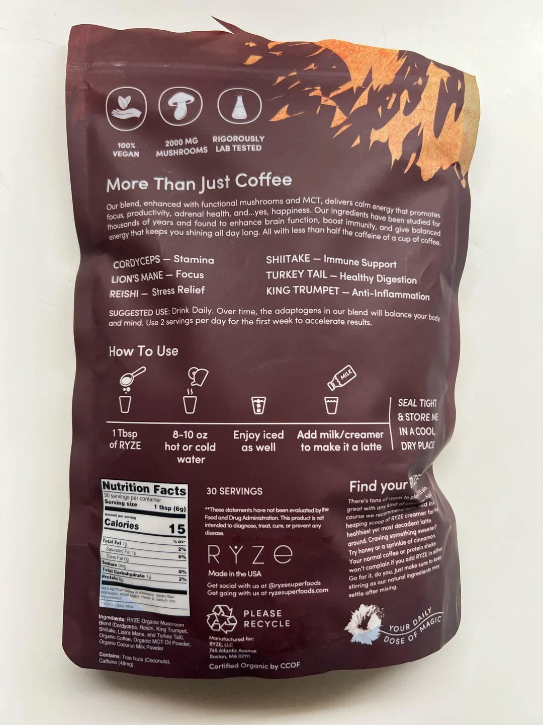 RYZE Organic Mushroom Coffee